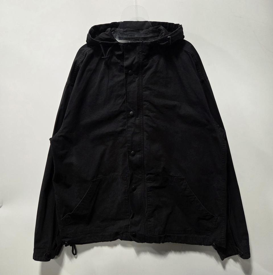 파르티멘토 블랙 버튼 후드 집업 자켓 L 26033006