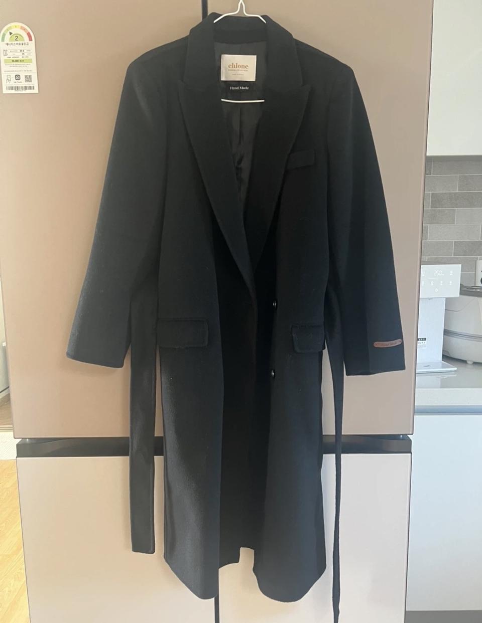 새상품 자체제작 고퀄 끌로네 울 캐시미어 고급 롱코트 자켓