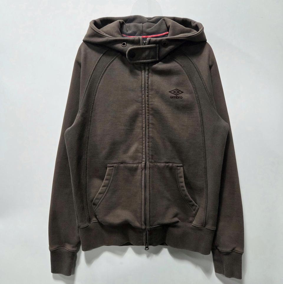 엄브로 브라운 기모 코튼 후드 집업 M 26033014