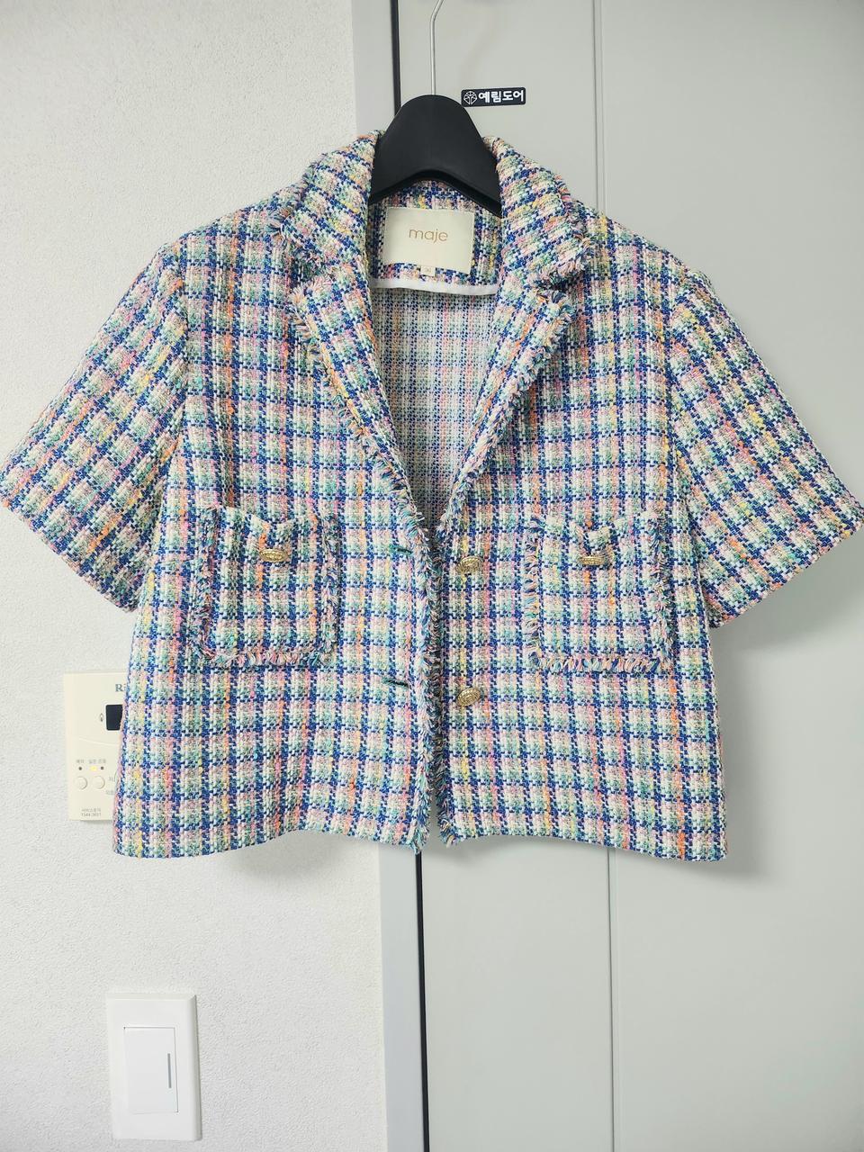 마쥬 트위드 자켓 정품