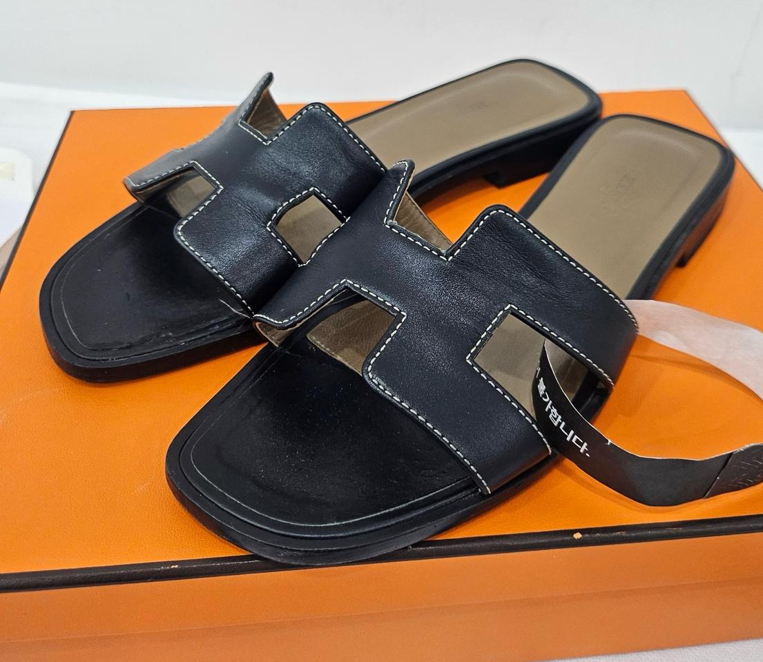 [S급/정품]에르메스 오란 샌들 블랙