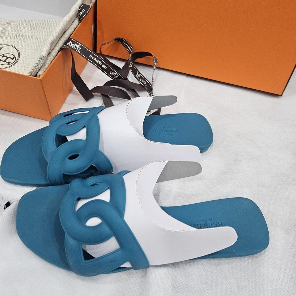 [S급/정품]에르메스 알로하 러버 샌들 블루