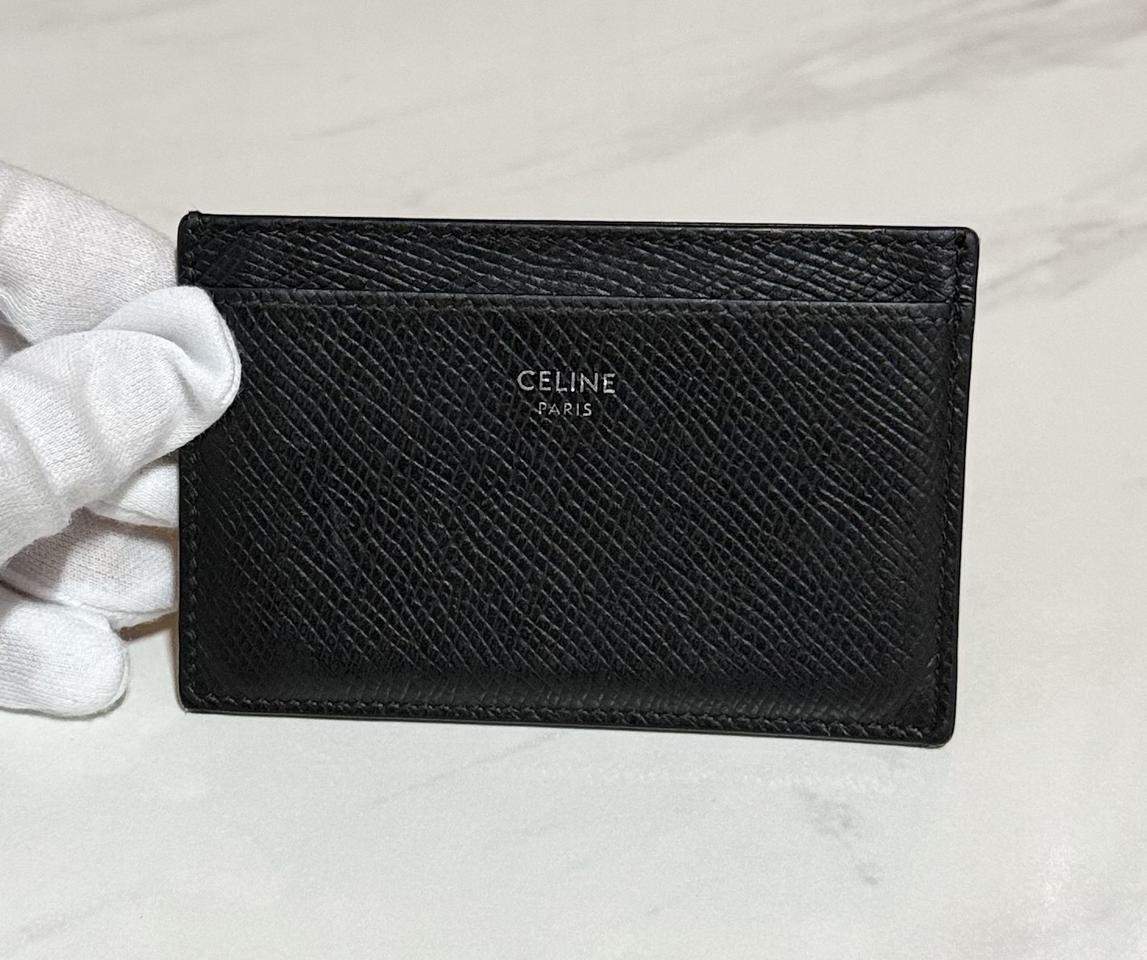 [A+급/정품] 셀린느 카드 홀더 그레인드 카프스킨 블랙