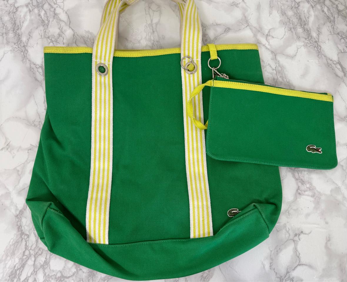 라코스테 캔버스 토트백