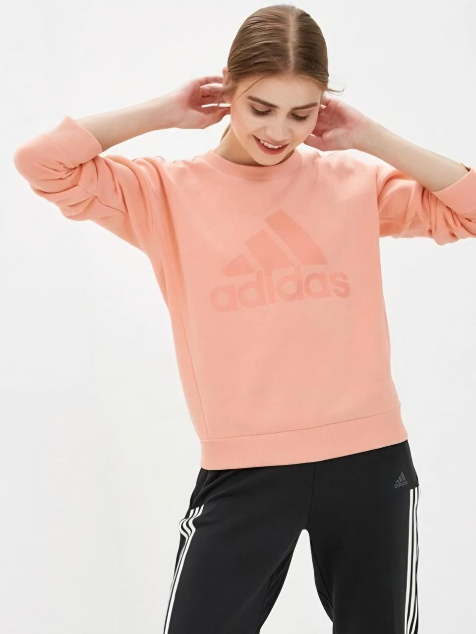 아디다스 여성 HM BOS 크루넥 기모 맨투맨 M