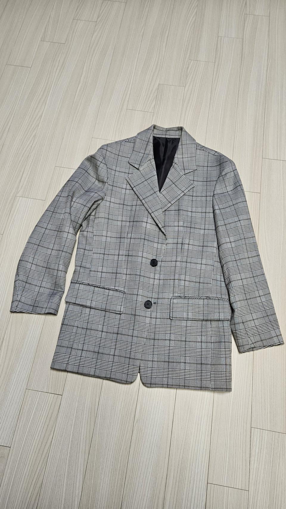 시스템옴므 헤링본 체크 자켓