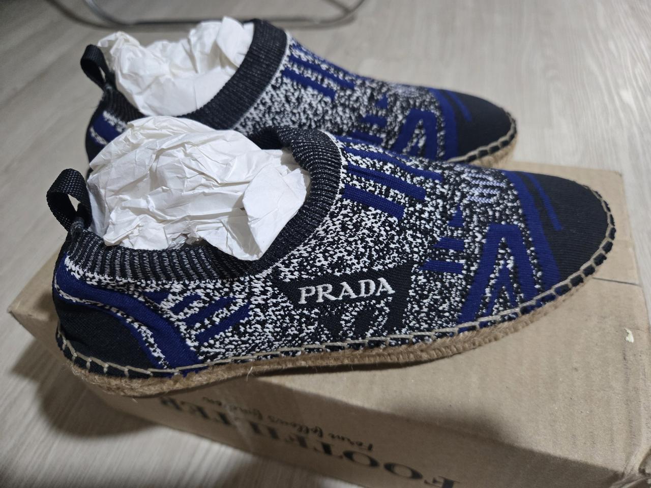 프라다 에스파듀 블랙/블루 225-230