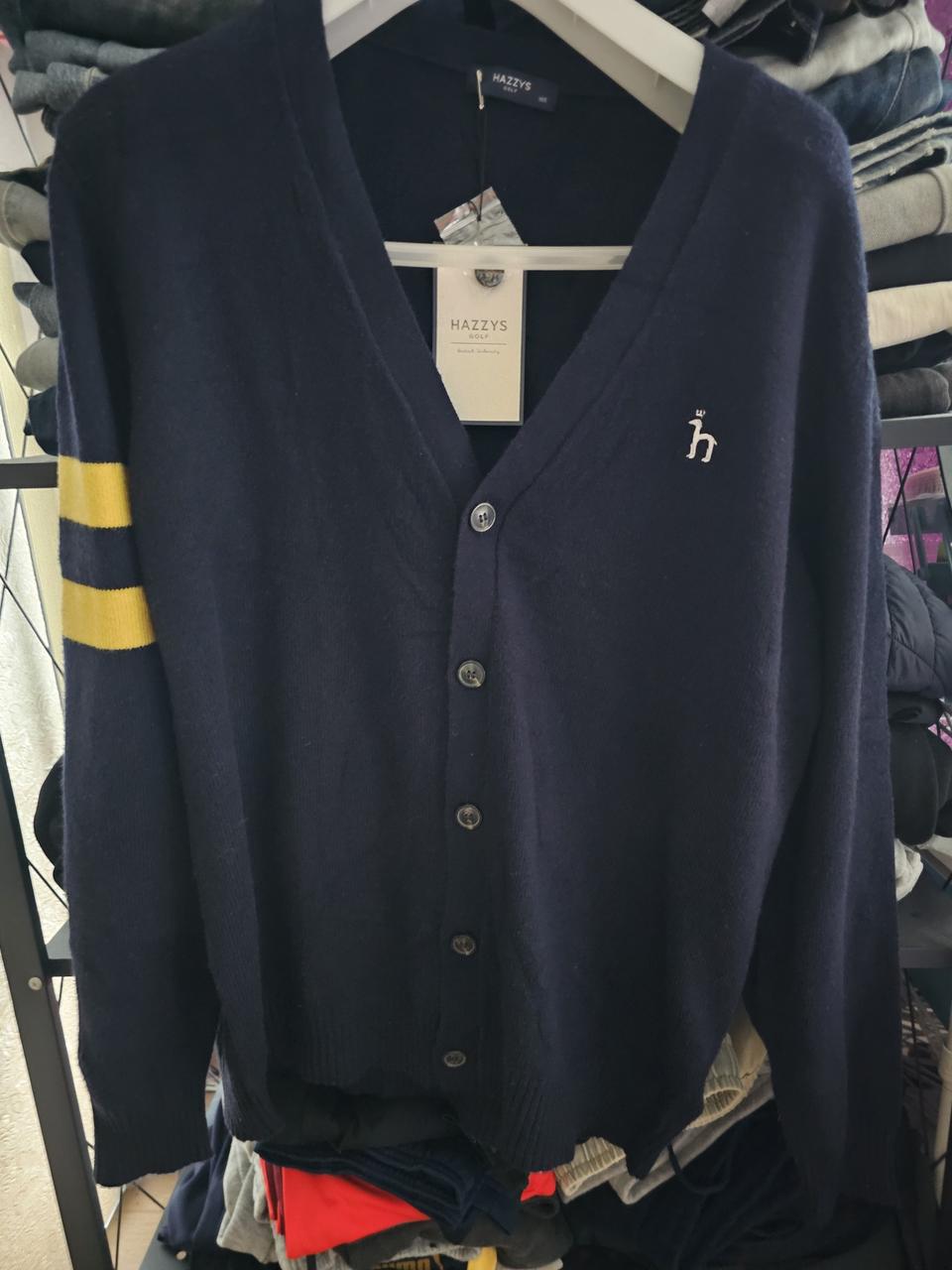 (새제품)헤지스 네이비 골프 가디건 105