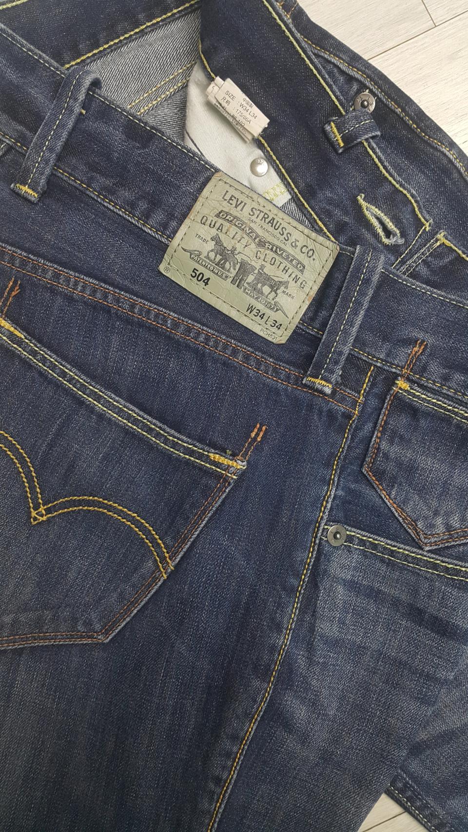 리바이스진504(해외판) 스트레이트진 34인치(No.764)드라이완료!