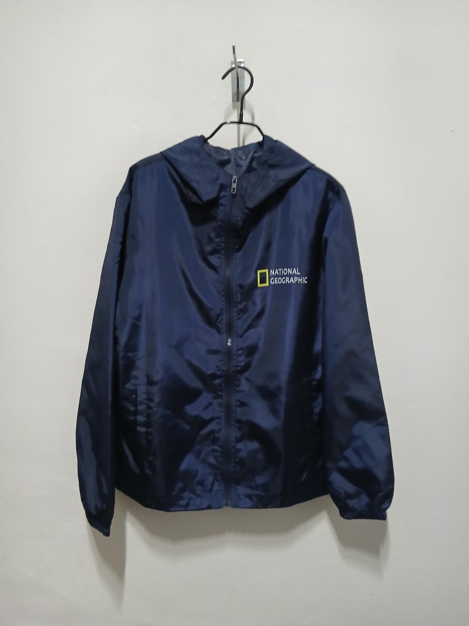 내셔널지오그래픽 네이비 후드 바람막이 점퍼