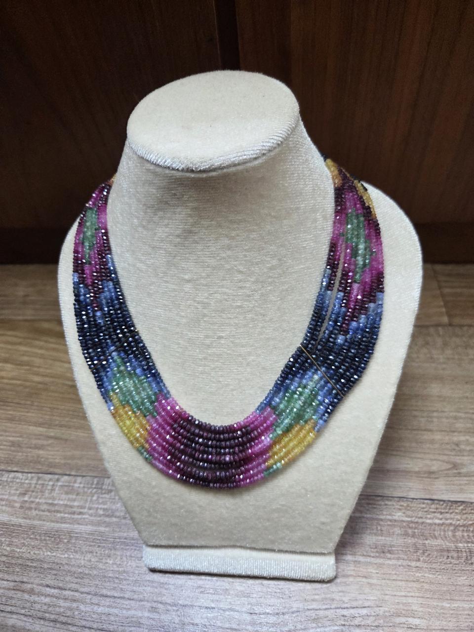 에메랄드 싸파이어 루비 목걸이