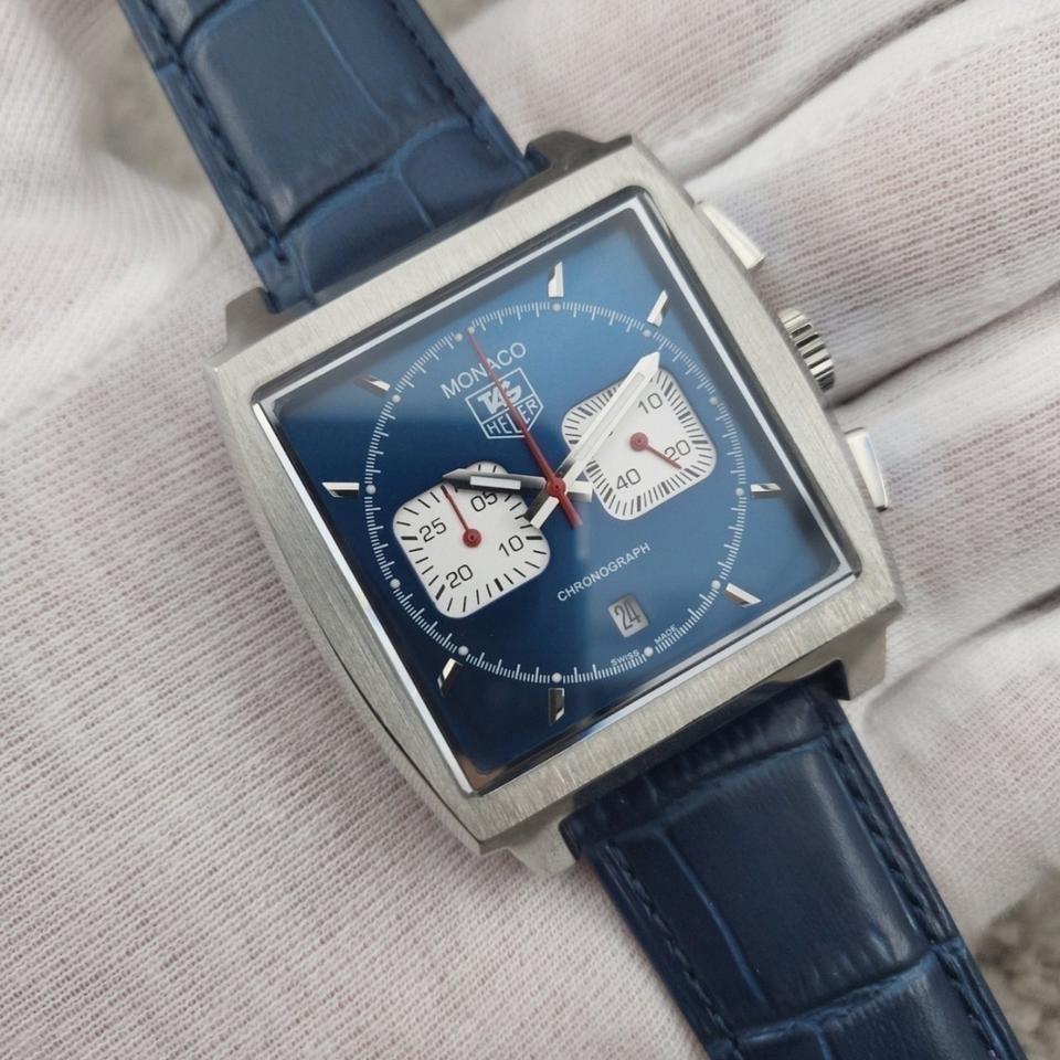 태그호이어 모나코 청판 가죽