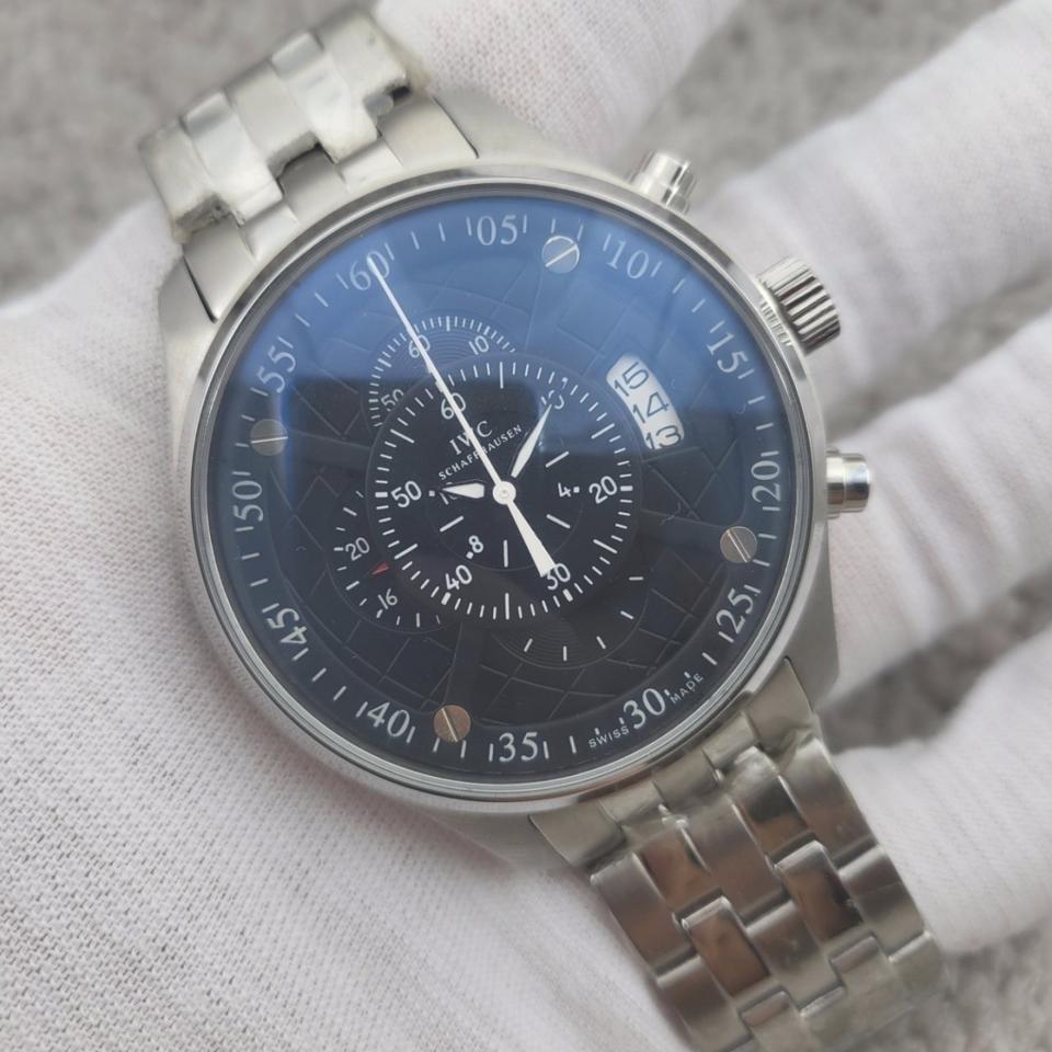 IWC 샤프하우젠 검판 은장 메탈