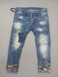 [36] 디스퀘어드2 네온로고 바이커진 청바지