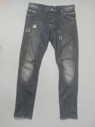 [34] 디스퀘어드2 더티오일 블랙 M 부블레진 청바지