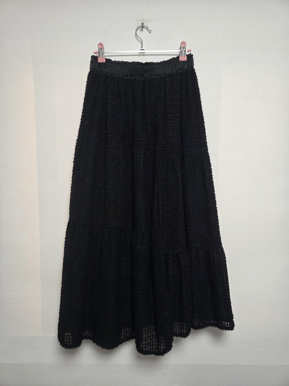 마쥬 언발란스 트임 롱스커트 블랙(XS)