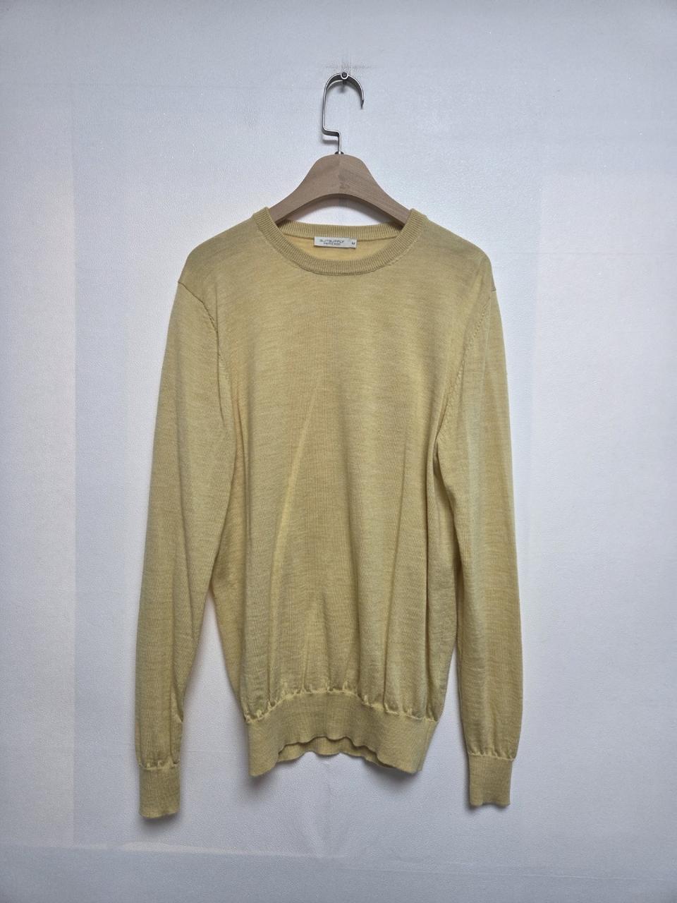 수트서플라이 메리노울 100% 긴팔 니트 옐로우(M) 