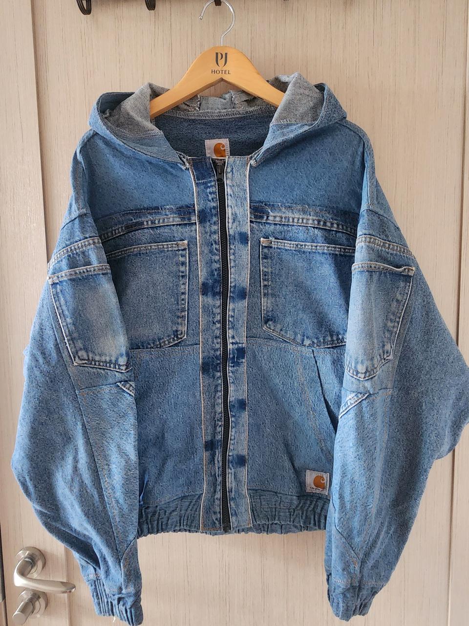 칼하트 데님 후드 자켓