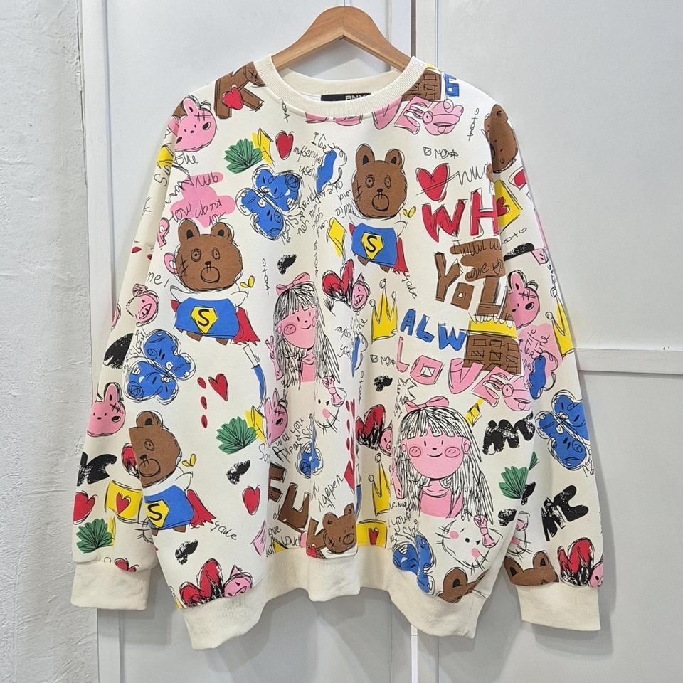 bnx 25fw 오버핏 스웻셔츠