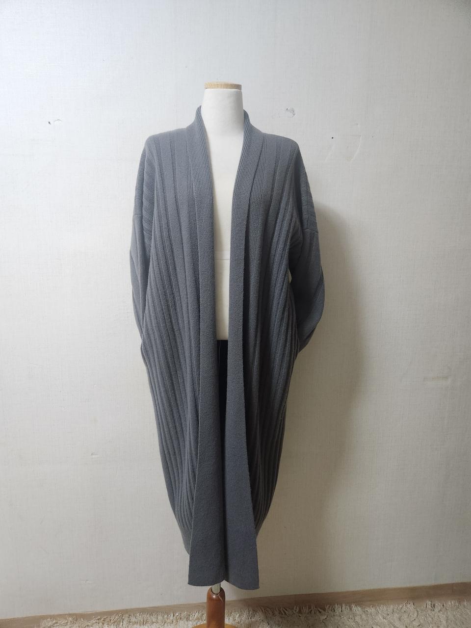 르베이지 캐시미어 100% 롱 가디건