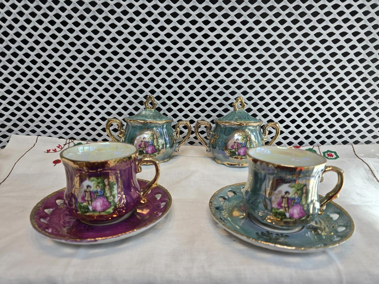 일본 프리고나르 연인 커플잔과 슈가팟.