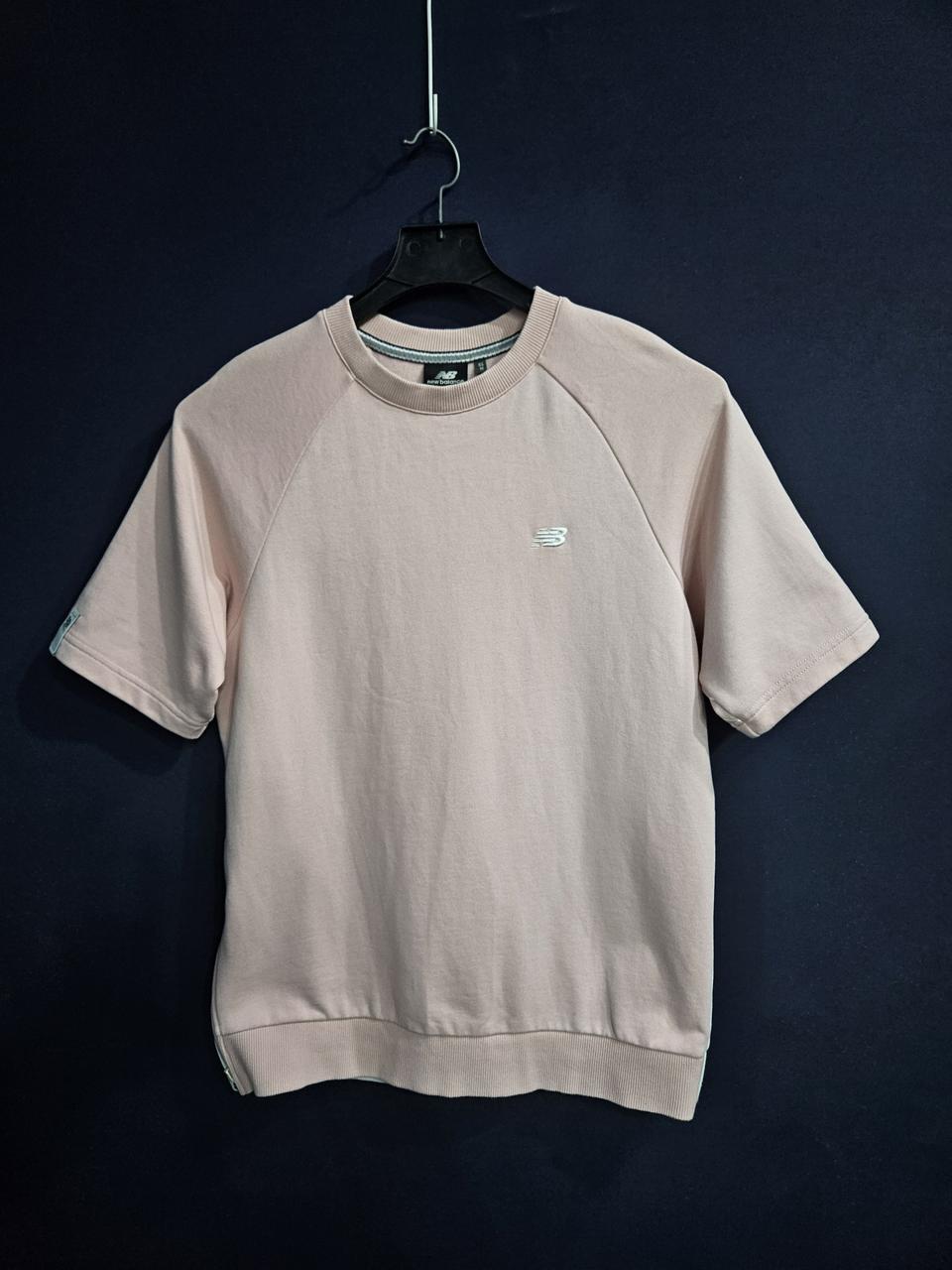 뉴발란스 프린팅 라이트핑크 남성 95 반팔 맨투맨