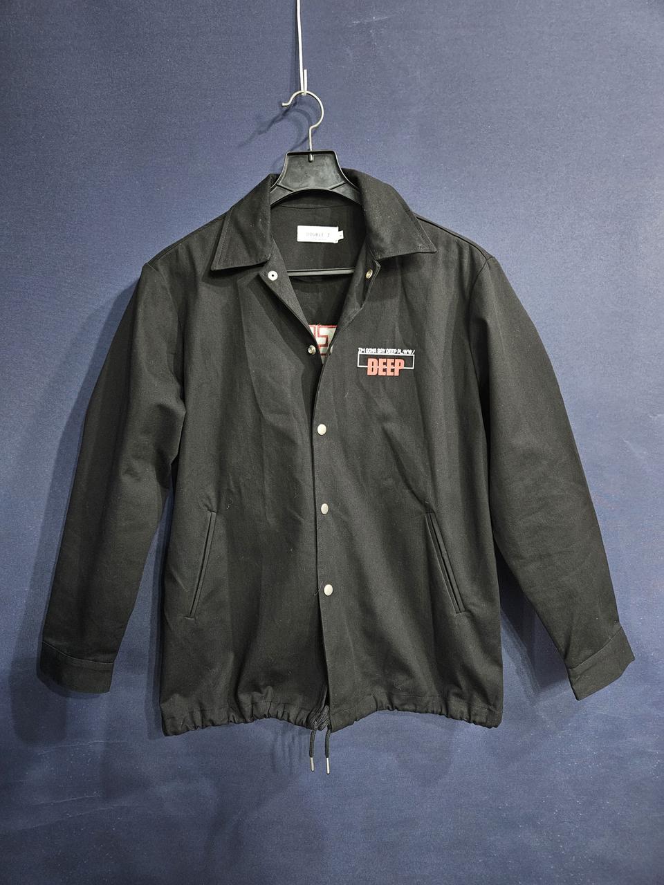 더블제이 프린팅 블랙 남성 세미오버핏 100 데님자켓