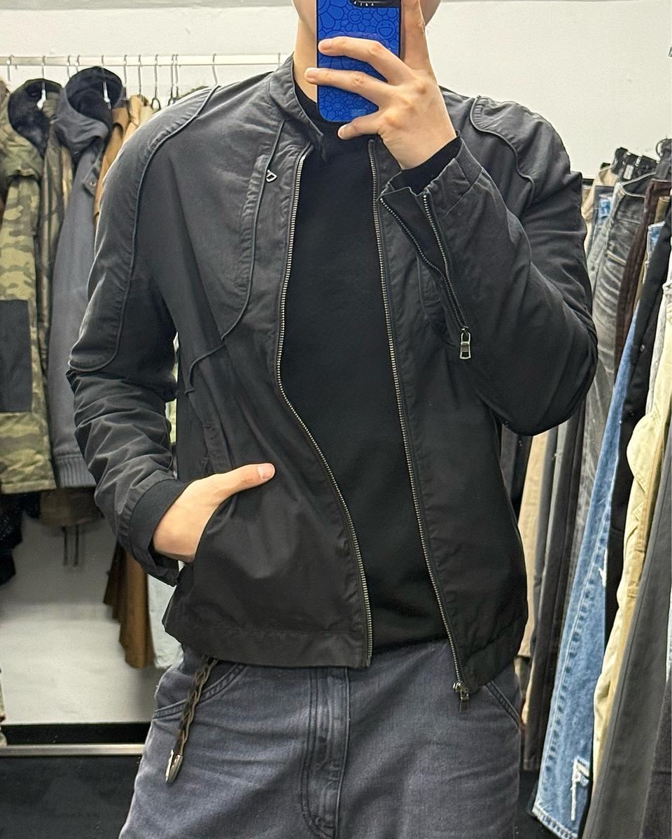 아르마니 익스체인지 알마니 라이더 바이커 워크 자켓 집업 하이넥 M 95