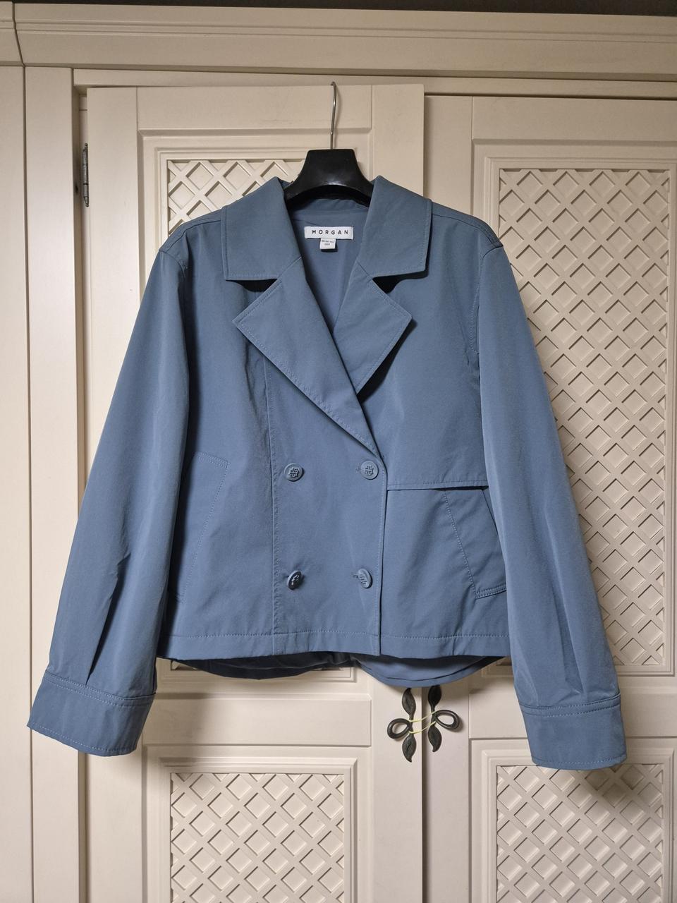 모르간 더블 버튼 숏트렌치 자켓
