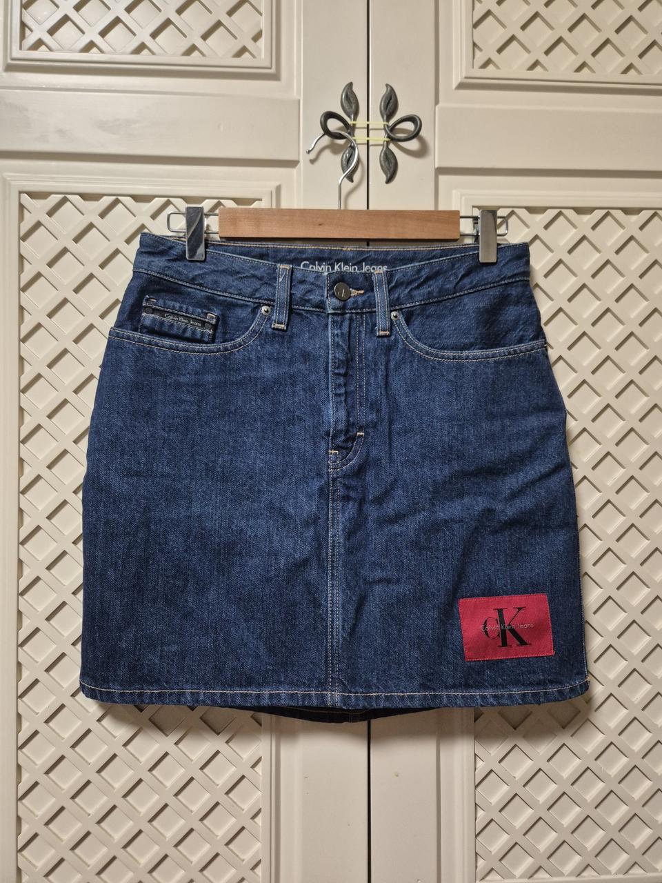 캘빈클라인 데님 스커트