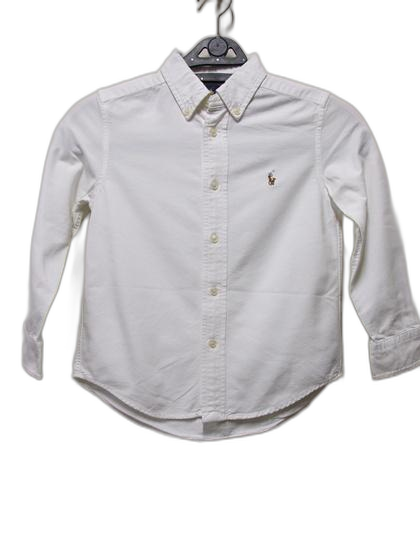 폴로 POLO 랄프로렌매장정품 화이트 면셔츠남방 키즈 5