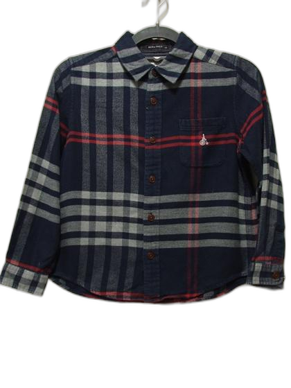 빈폴 키즈 기모면 체크남방 춘추용 키즈130