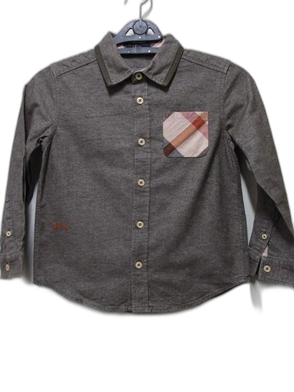 닥스키즈 체크배색 면셔츠남방 춘추용 키즈120 7Y