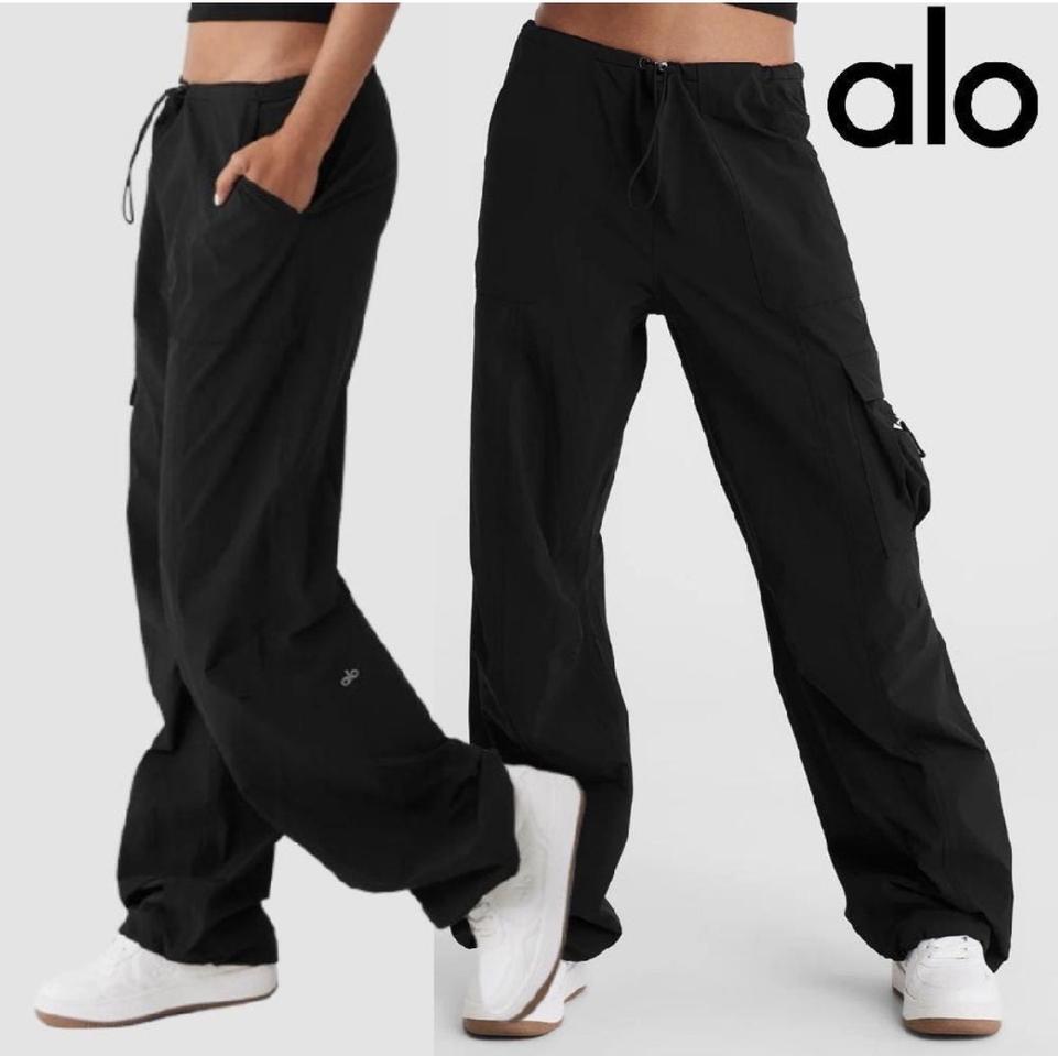 블랙핑크 지수,방탄 진)알로 메가스타 카고팬츠 블랙 S 55-66