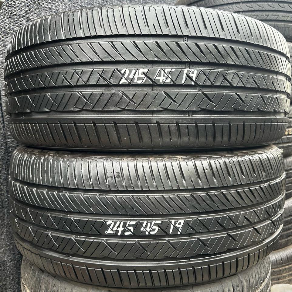 245 45 19한국중고타이어2개2454519