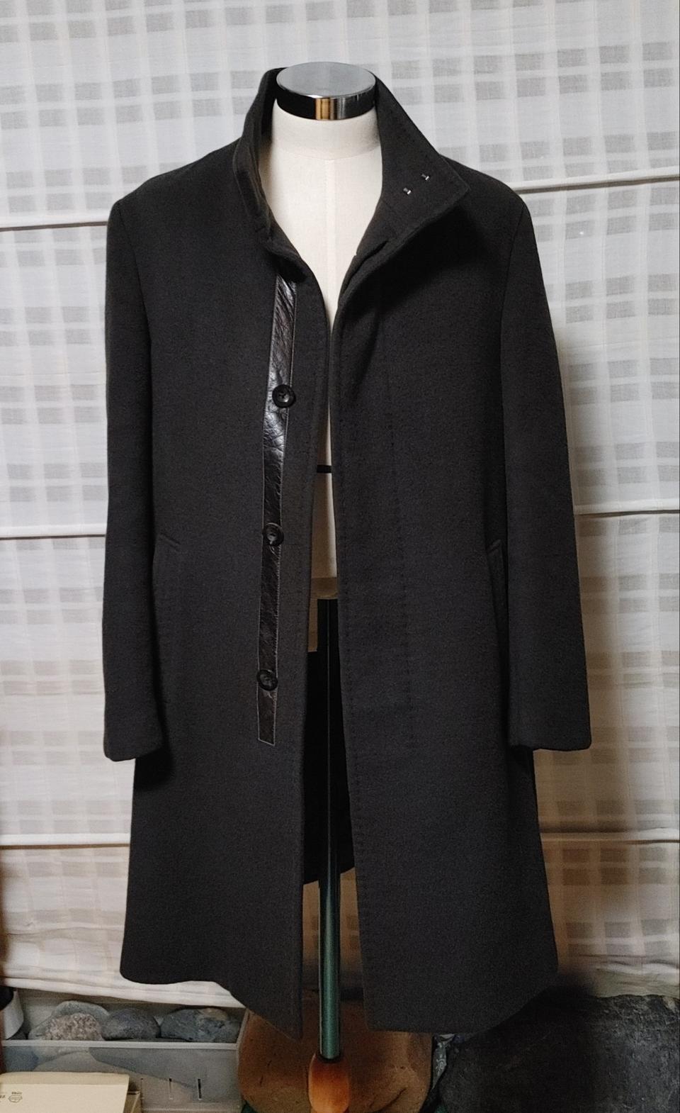 (한섬) 타임 옴므 다크브라운 코트 95 / 캐시미어 블렌디드