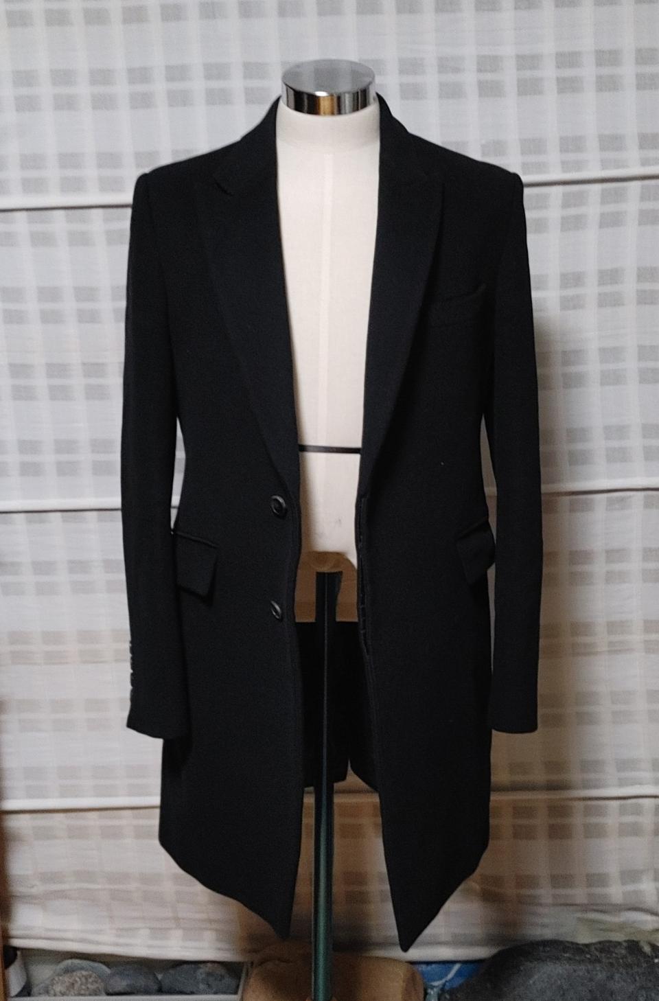 (한섬) 시스템 옴므 블랙 싱글 코트 100(슬림) / 캐시미어 블렌디드