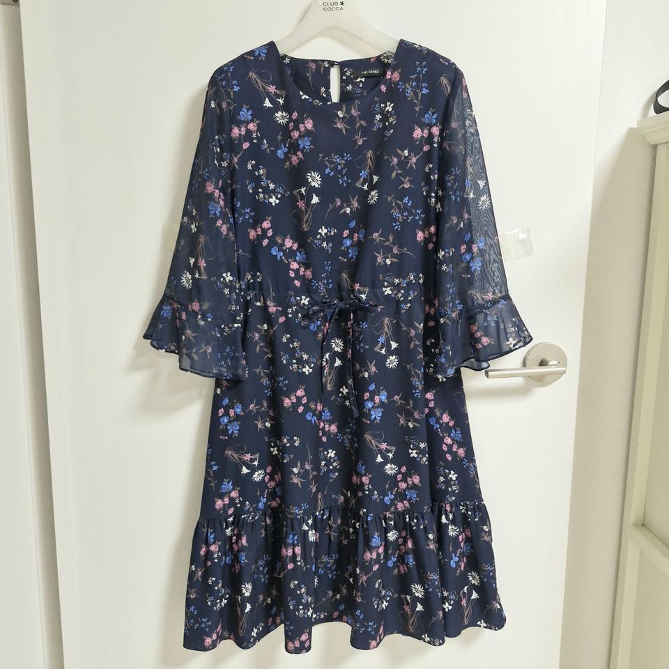 (새상품55~66)미센스 허리스트링 미디원피스