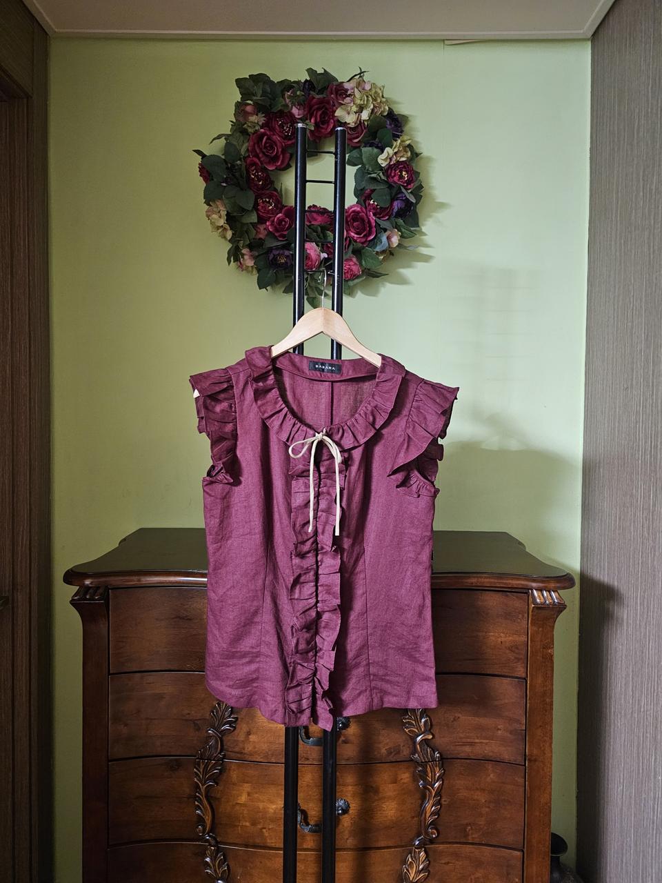 바바라 린넨100% 블라우스