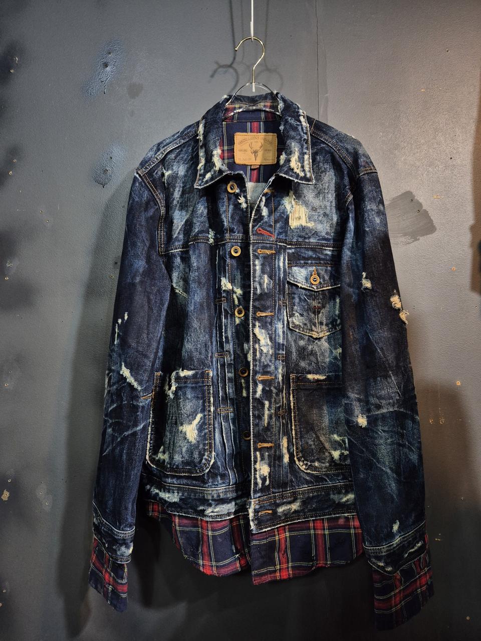 버커루 빈티지 데님 자켓 XXL