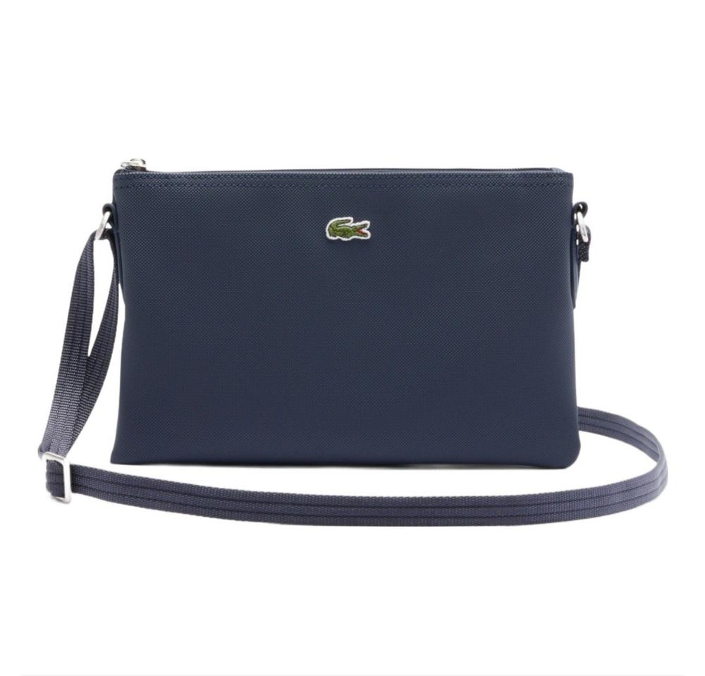 라코스테 네이비 플랫 크로스백