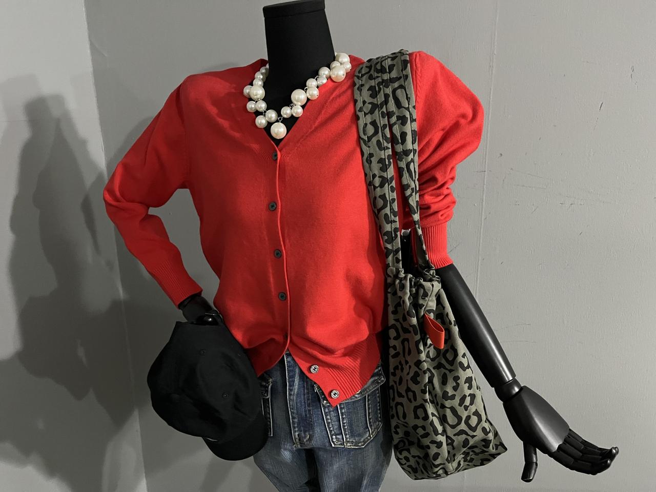 레드기본가디건/니트가디건/가디건