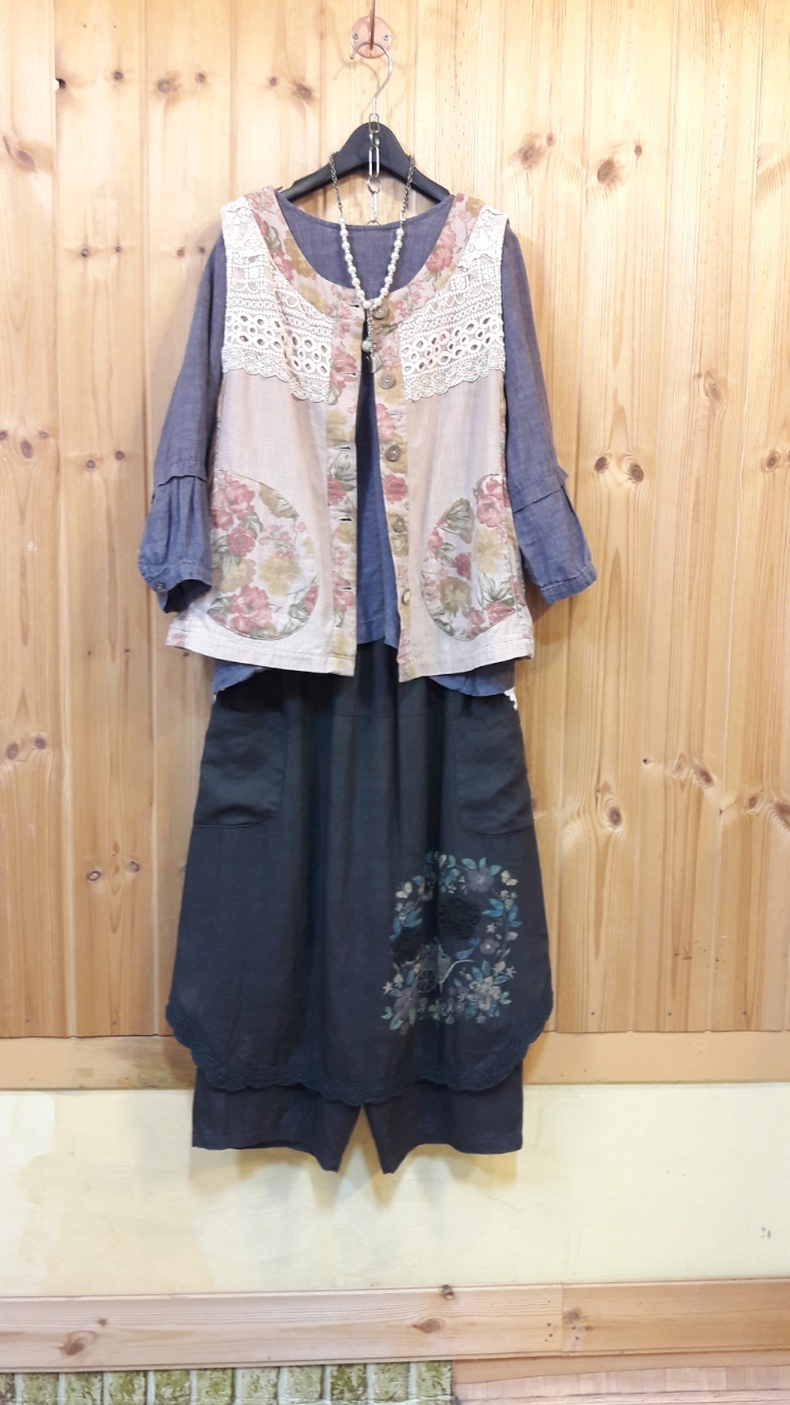 *미쉘리 면마 레이스 조끼 (새상품)