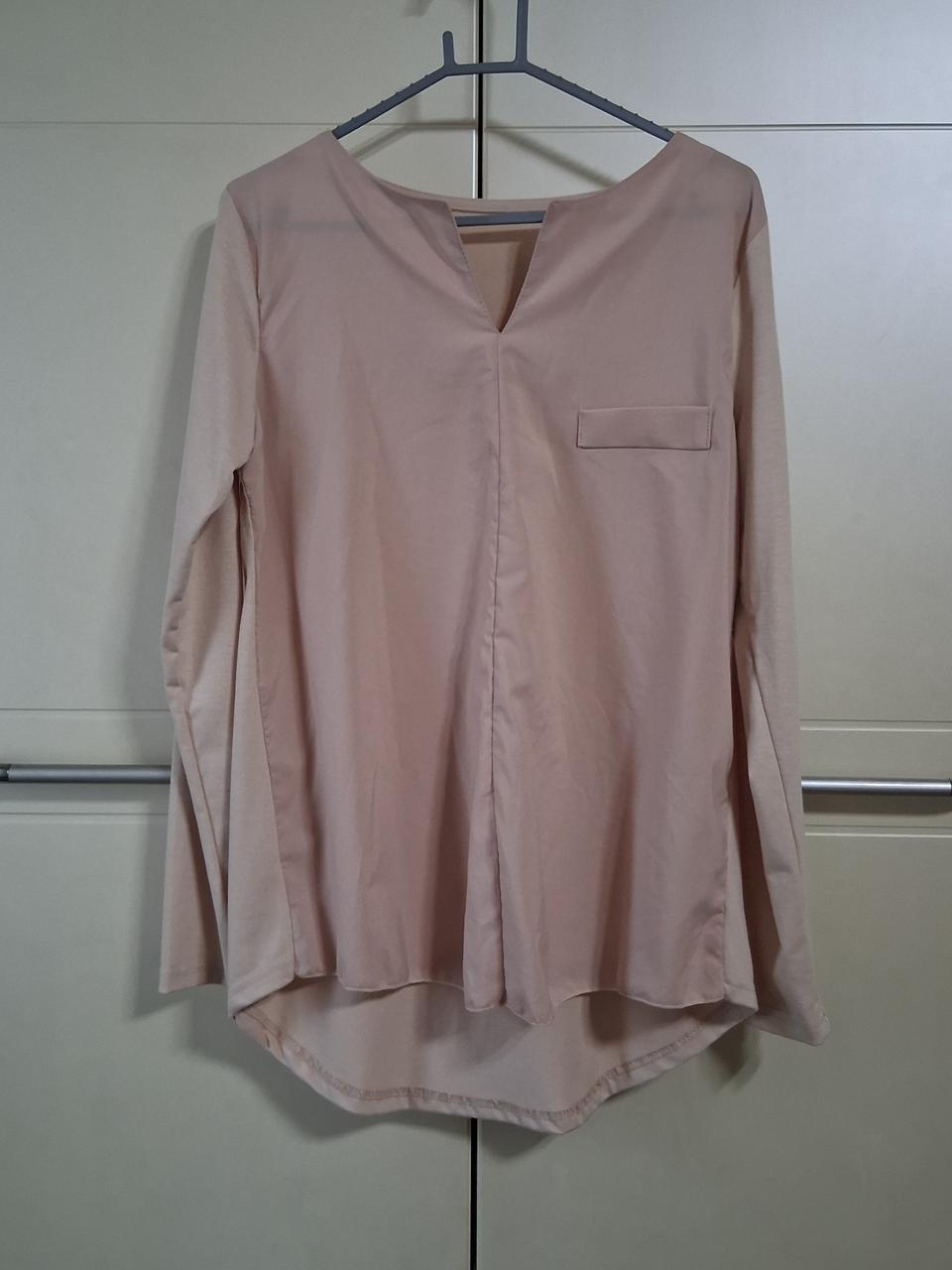 여성 핑크 티 블라우스
