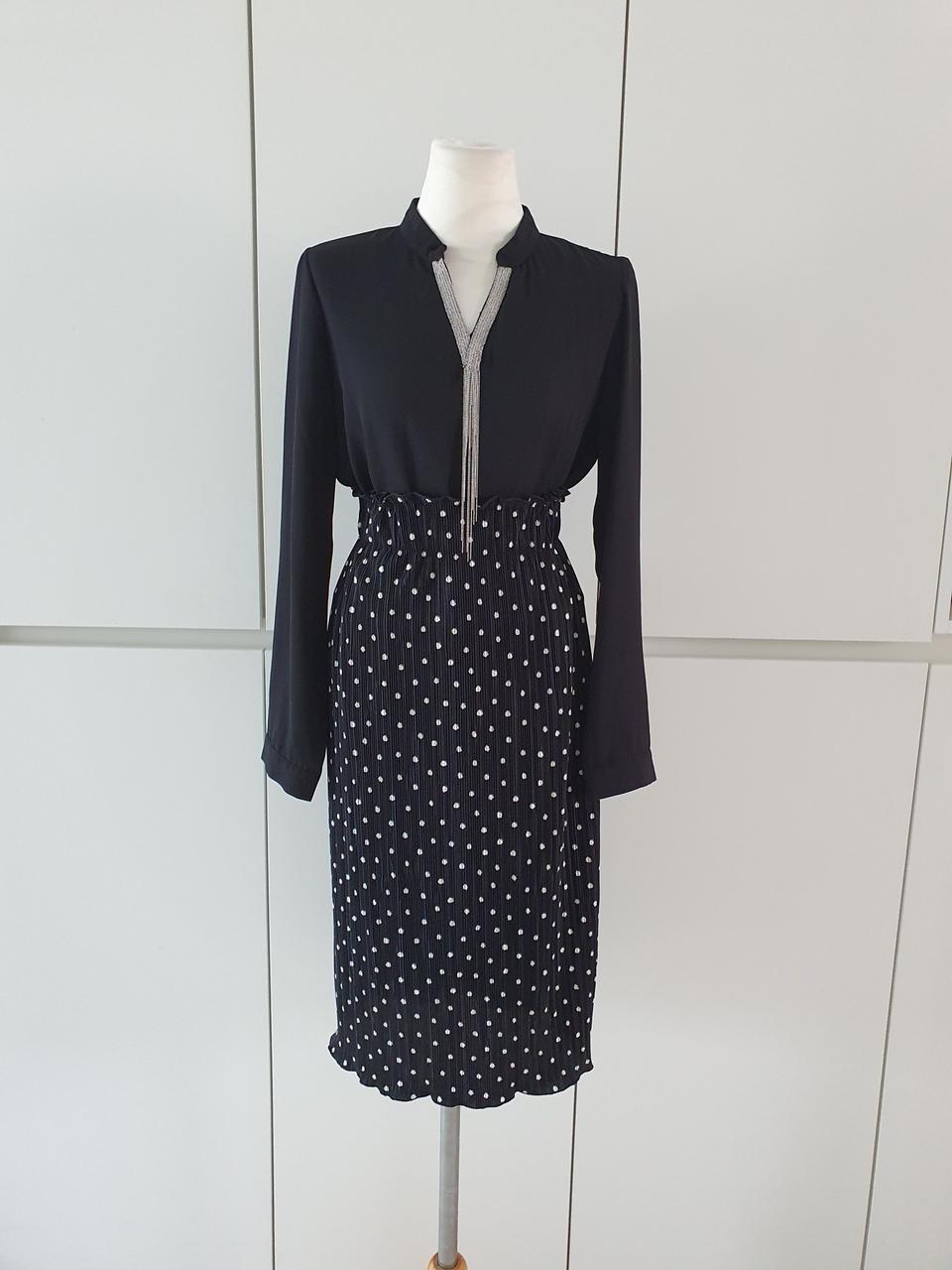 (새상품)44~66 기계주름 미디 스커트