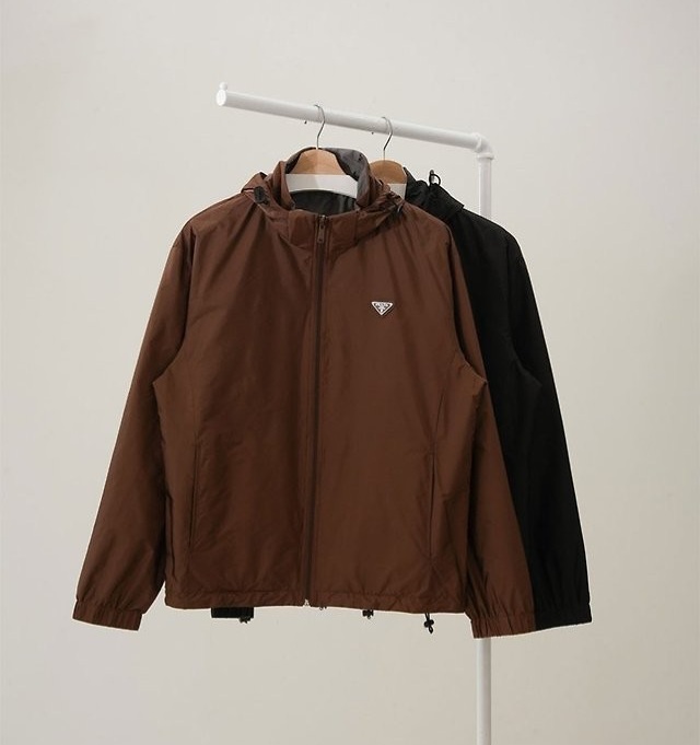 프라다 남성 리버시블 후드 자켓