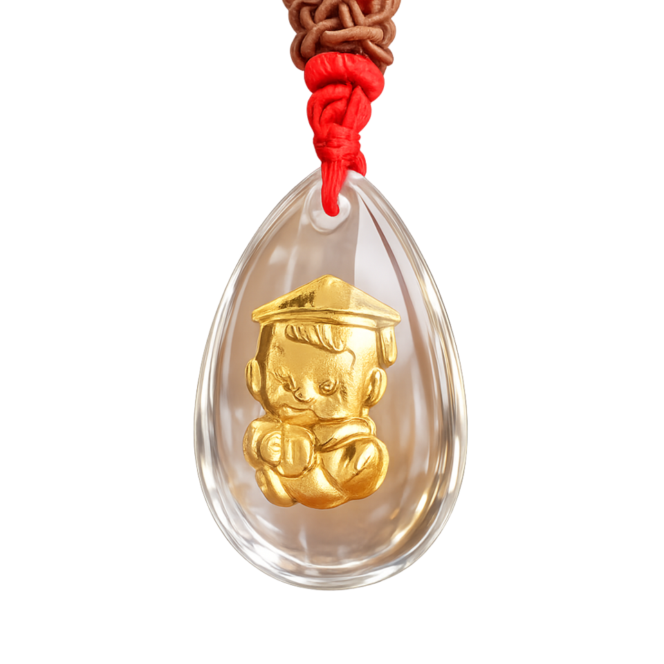 새 동자 24K 순금 펜던트 목걸이 골드 공예품 금 선물 금수집