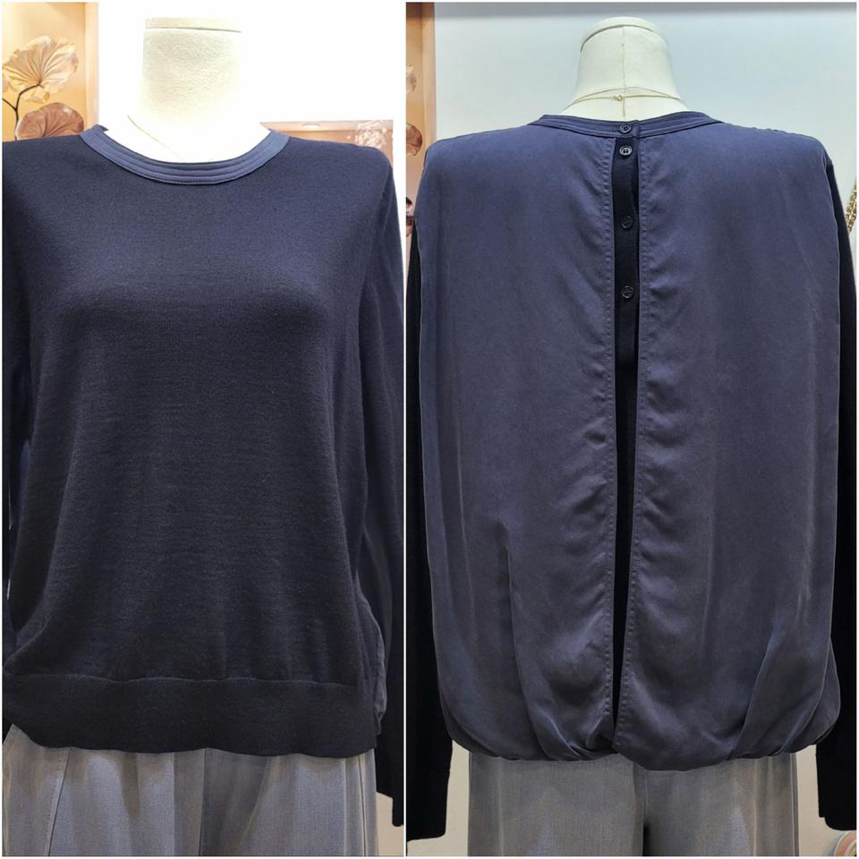 코스 COS 백포인트 네이비 박시 니트