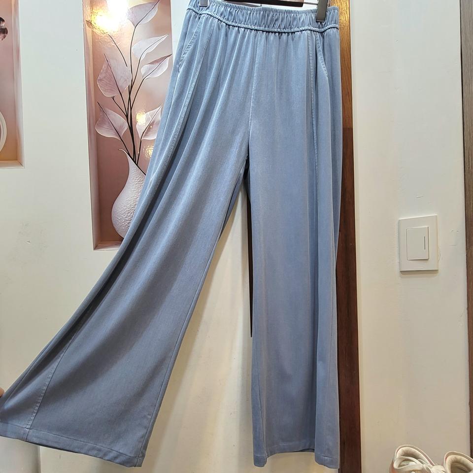 라이오셀 밴딩 와이드 팬츠