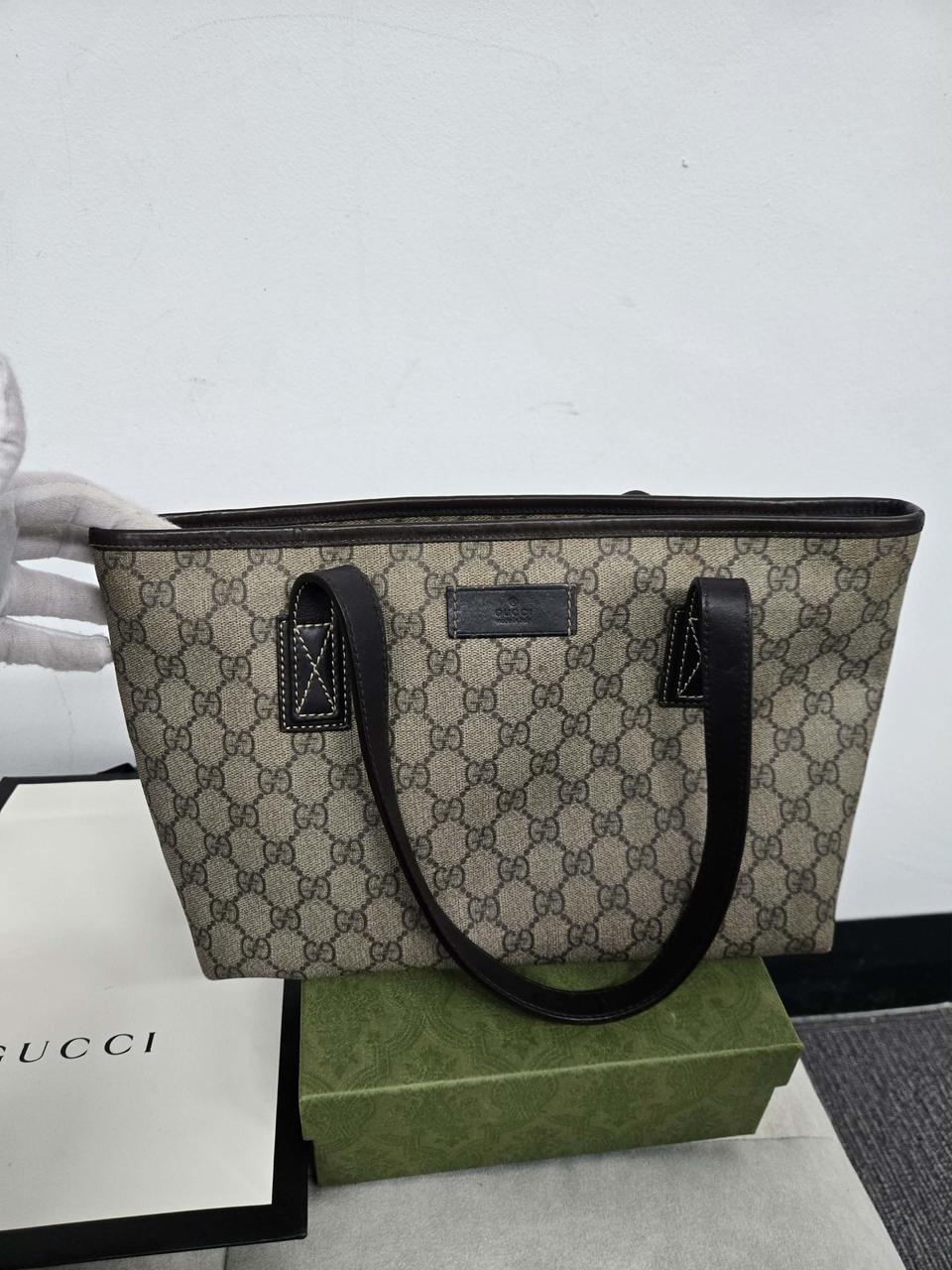 [보증서 정품] 구찌 시그니처 토트백